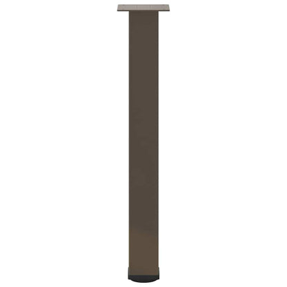 Gambe per tavolo consolle 4 pz in acciaio naturale 72-74 cm