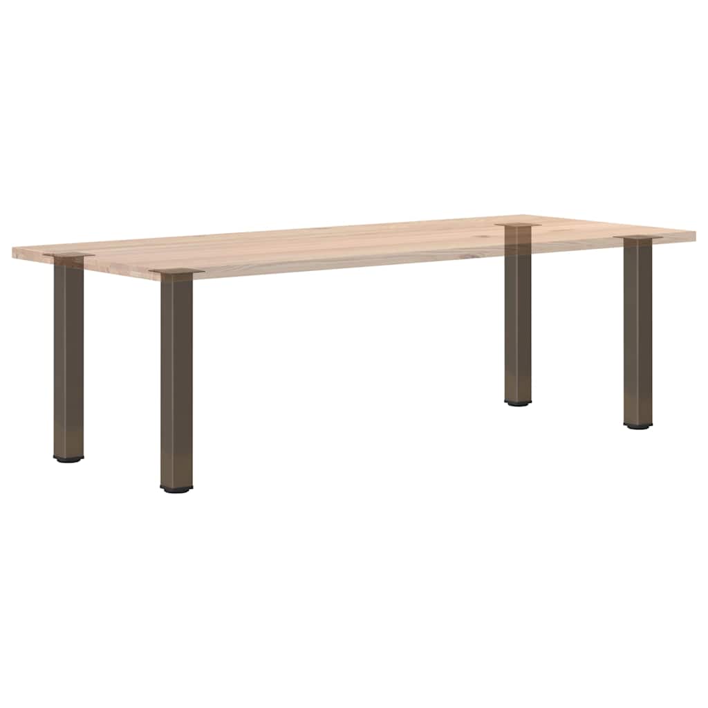 Gambe per tavolo consolle 4 pz in acciaio naturale 72-74 cm
