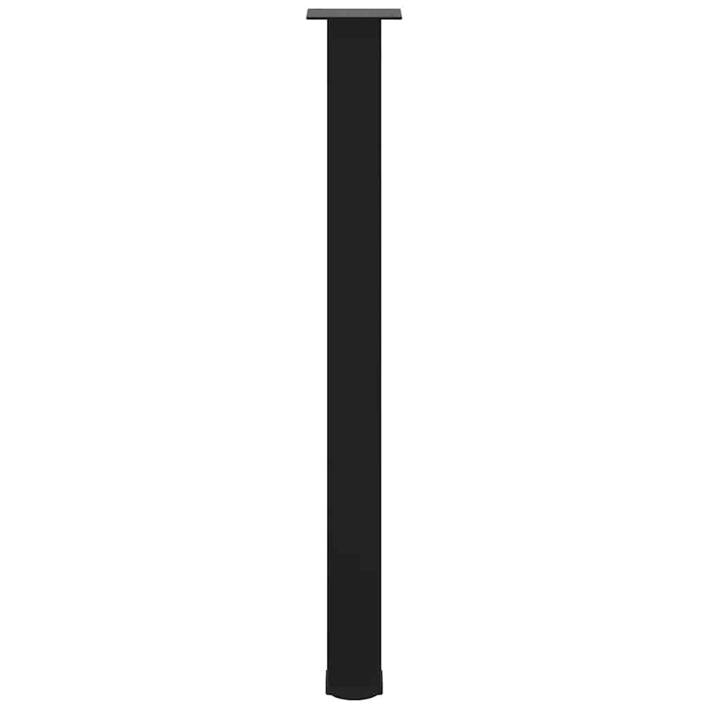 Gambe per Tavolino 4 pz Nero 90-92 cm in Acciaio