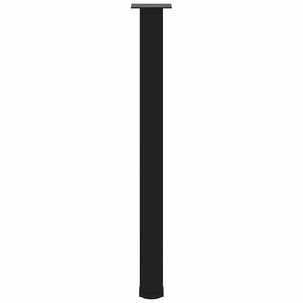 Gambe per Tavolino 4 pz Nero 90-92 cm in Acciaio