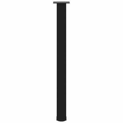 Gambe per Tavolino 4 pz Nero 90-92 cm in Acciaio