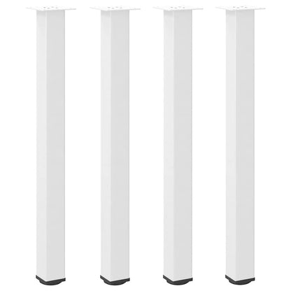Gambe per tavolo da bar 4 pz bianche 90-92 cm in acciaio - homemem39