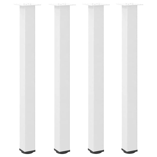 Gambe per tavolo da bar 4 pz bianche 90-92 cm in acciaio - homemem39