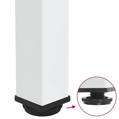 Gambe per tavolo da bar 4 pz bianche 90-92 cm in acciaio - homemem39