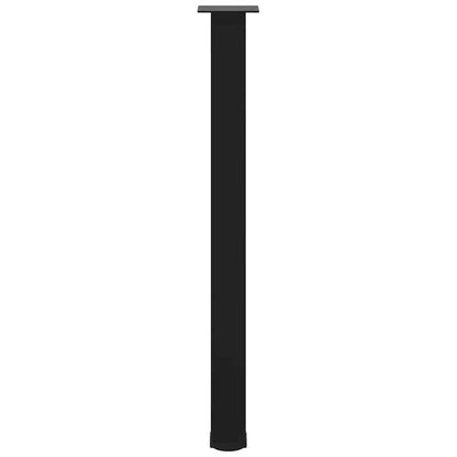 Gambe per Tavolino 4 pz Nero 100-102 cm in Acciaio