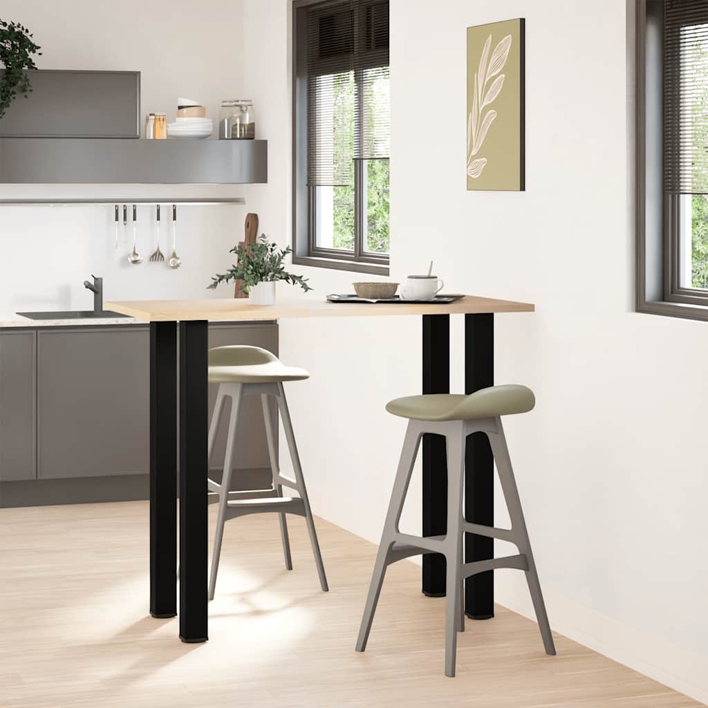 Gambe per tavolo da bar 4 pz nere 110-112 cm in acciaio