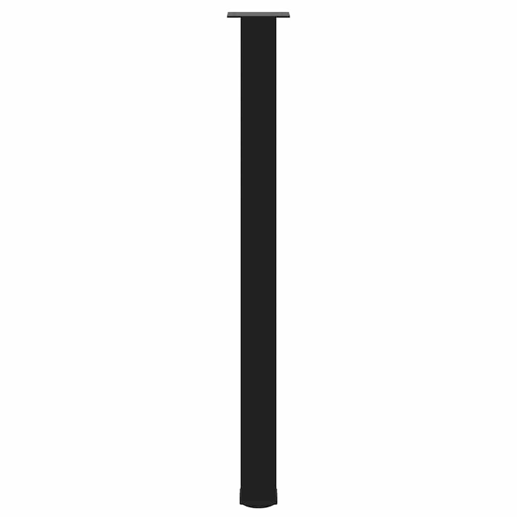 Gambe per Tavolino 4 pz Nero 110-112 cm in Acciaio