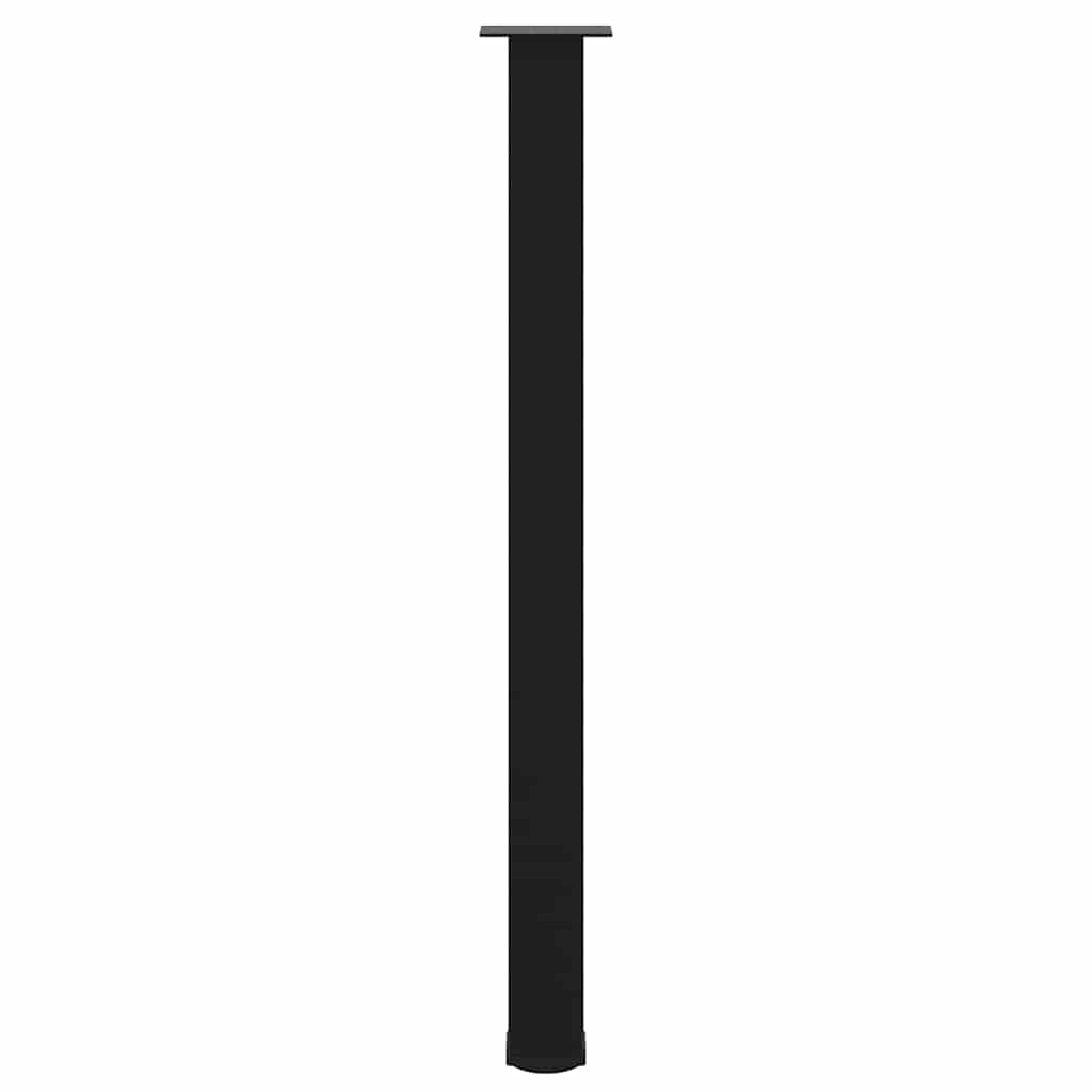 Gambe per Tavolino 4 pz Nero 110-112 cm in Acciaio