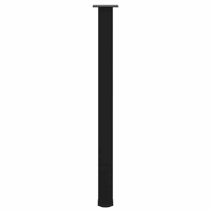 Gambe per Tavolino 4 pz Nero 110-112 cm in Acciaio