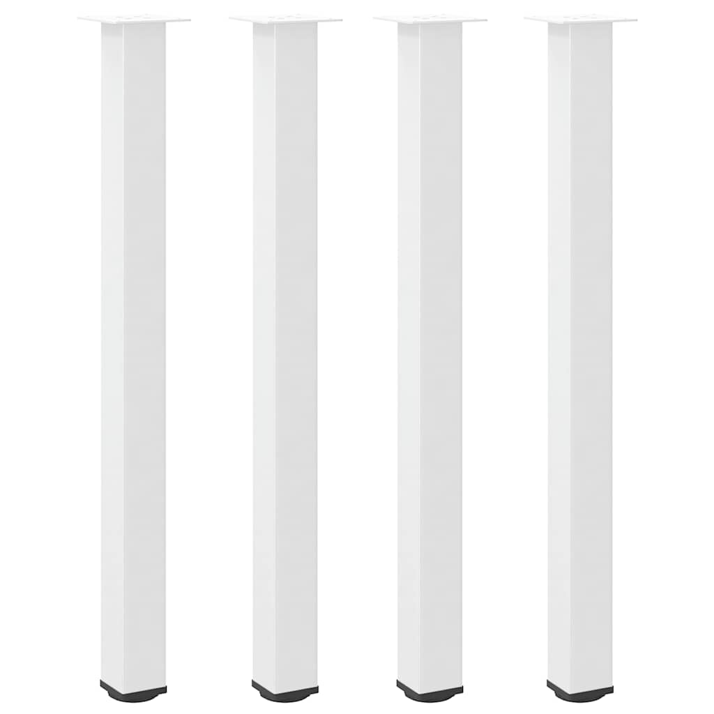 Gambe per Tavolino 4 pz Bianco 110-112 cm in Acciaio