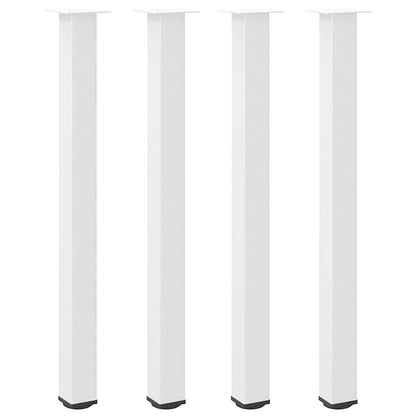 Gambe per Tavolino 4 pz Bianco 110-112 cm in Acciaio