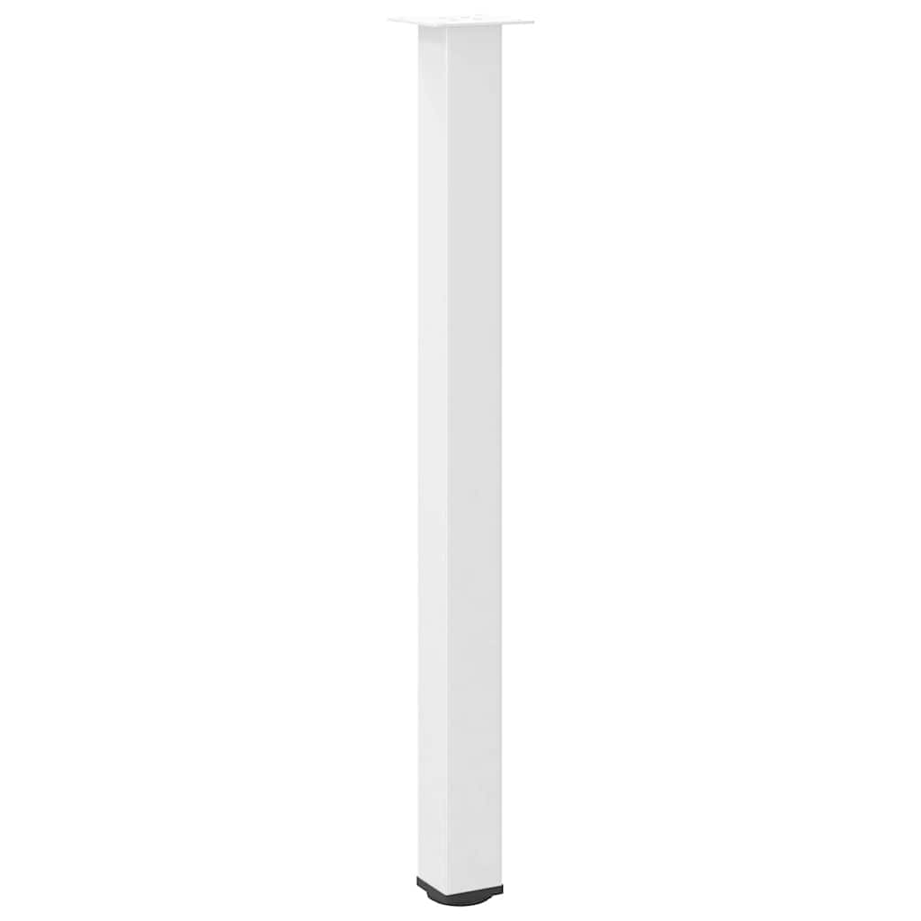 Gambe per Tavolino 4 pz Bianco 110-112 cm in Acciaio