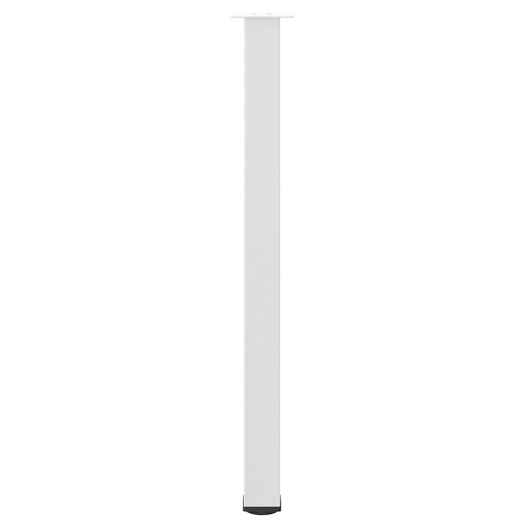 Gambe per Tavolino 4 pz Bianco 110-112 cm in Acciaio