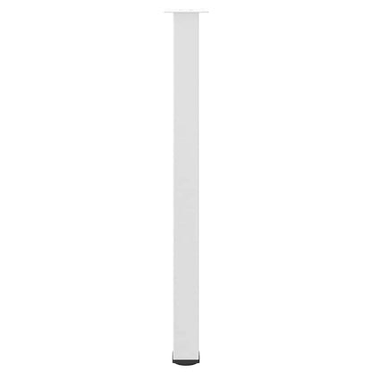 Gambe per Tavolino 4 pz Bianco 110-112 cm in Acciaio