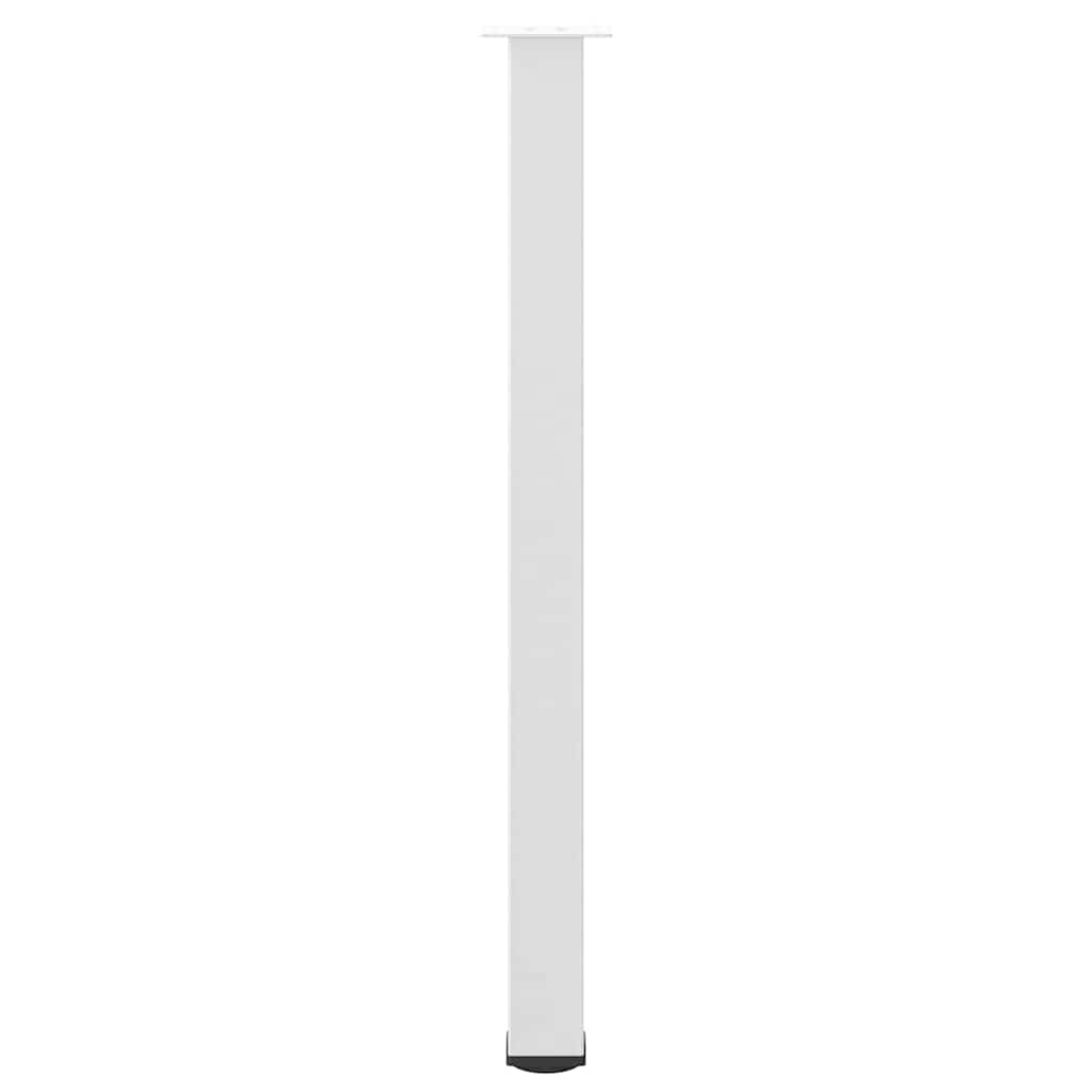 Gambe per tavolo da bar 4 pz bianche 110-112 cm in acciaio