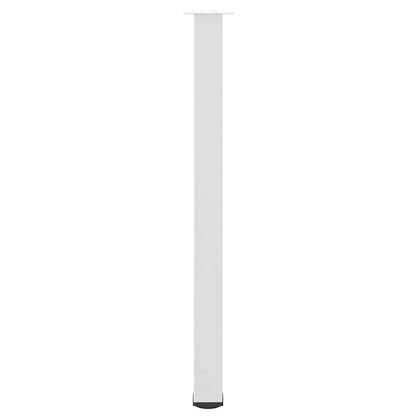 Gambe per tavolo da bar 4 pz bianche 110-112 cm in acciaio