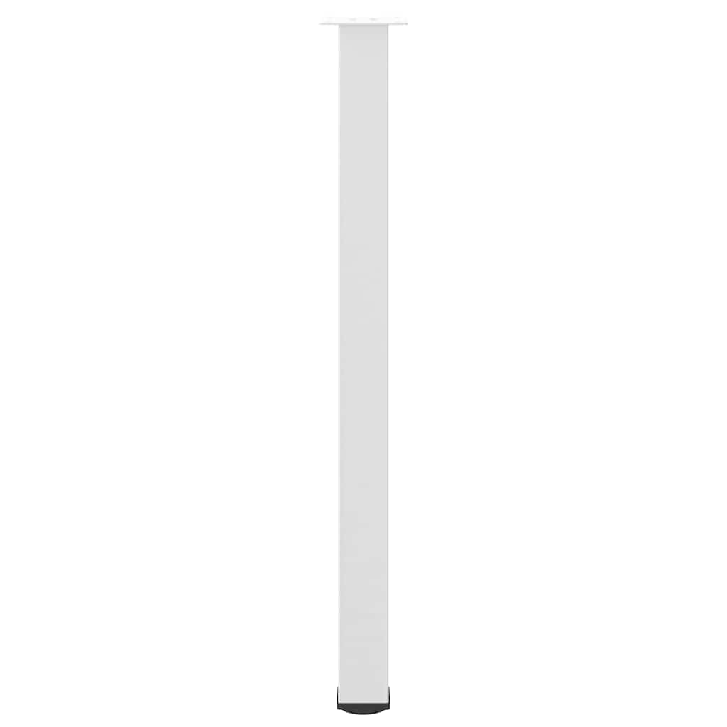 Gambe per Tavolino 4 pz Bianco 110-112 cm in Acciaio