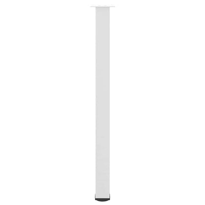 Gambe per Tavolino 4 pz Bianco 110-112 cm in Acciaio