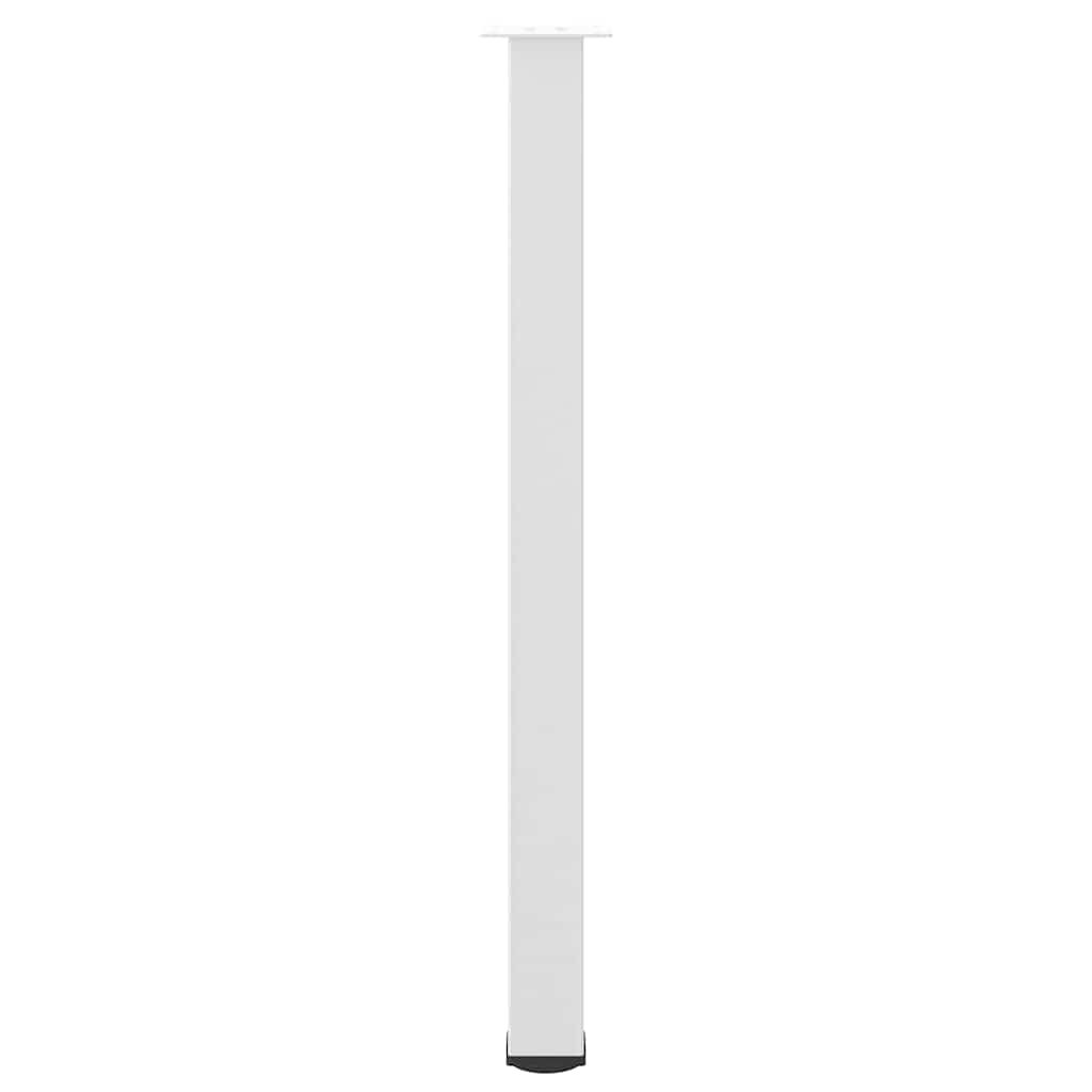 Gambe per tavolo da bar 4 pz bianche 110-112 cm in acciaio