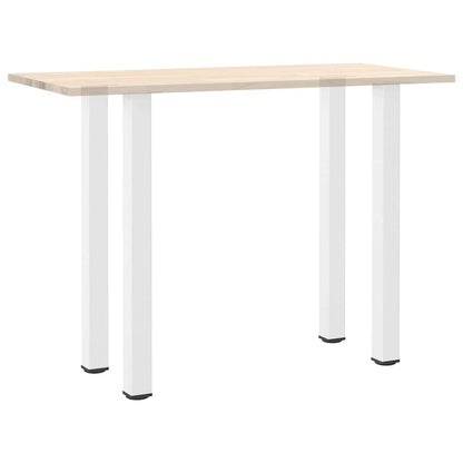 Gambe per tavolo da bar 4 pz bianche 110-112 cm in acciaio