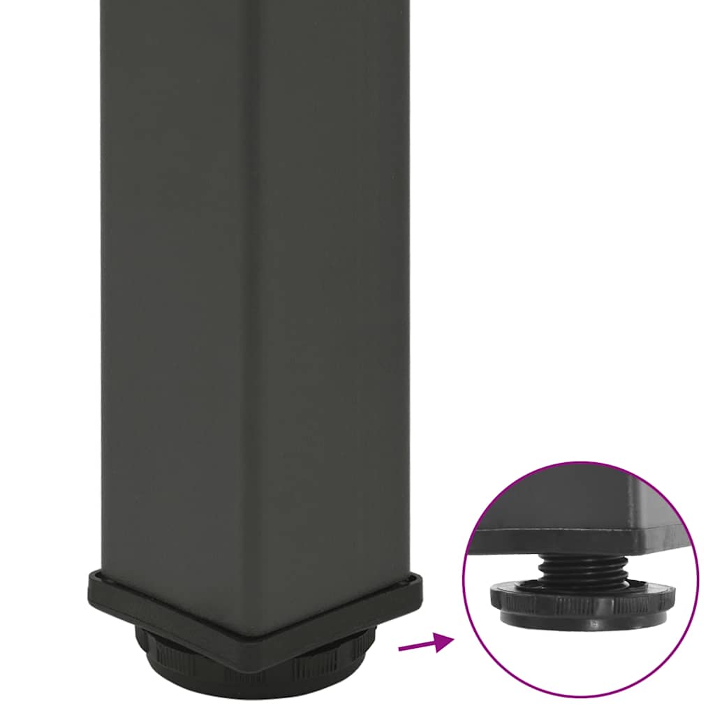Gambe per tavolo da bar 4 pz Antracite 110-112 cm Acciaio