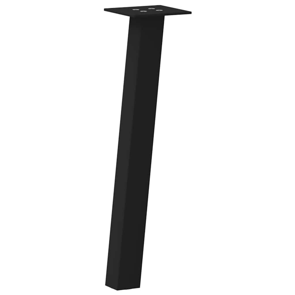 Gambe per Tavolino 4 pz Nero 30 cm in Acciaio