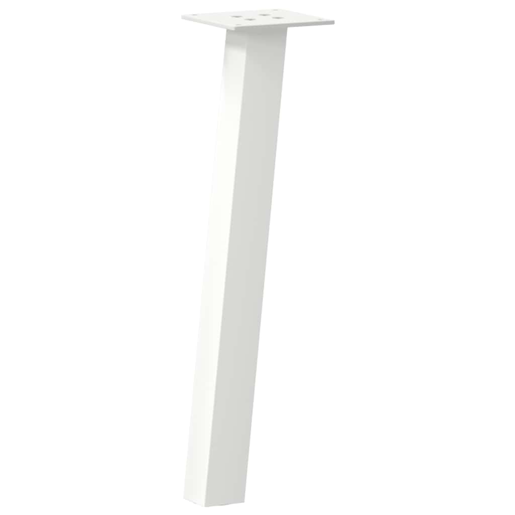 Gambe per Tavolino 4 pz Bianco 30 cm in Acciaio