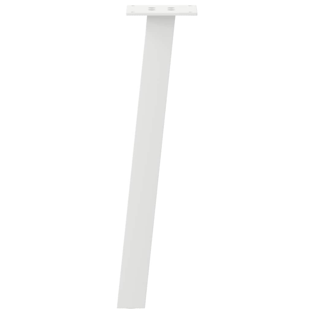 Gambe per Tavolino 4 pz Bianco 30 cm in Acciaio