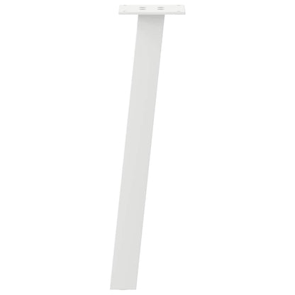 Gambe per Tavolino 4 pz Bianco 30 cm in Acciaio