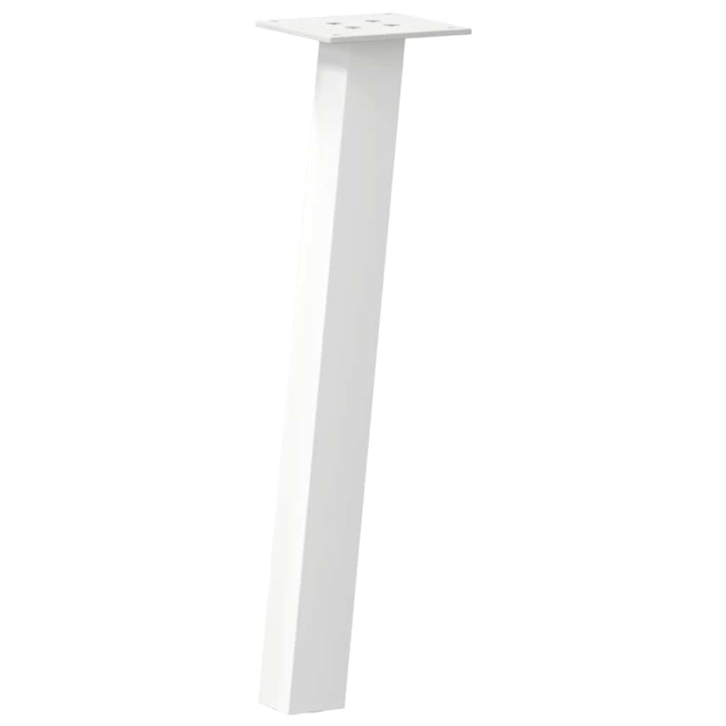 Gambe per Tavolino 4 pz Bianco 42 cm in Acciaio