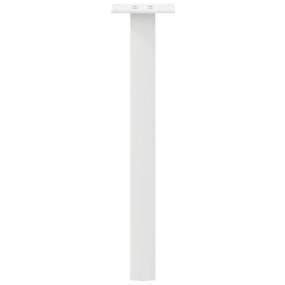 Gambe per Tavolino 4 pz Bianco 42 cm in Acciaio