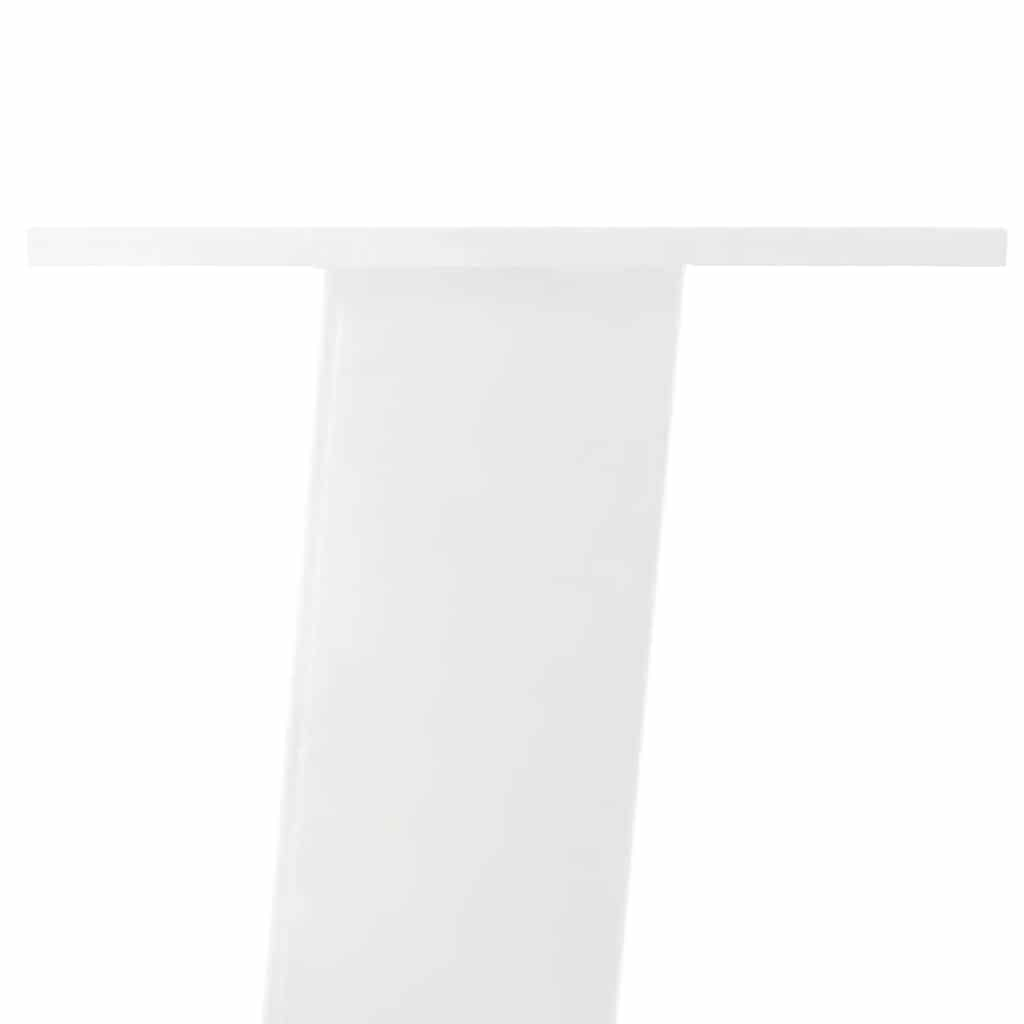 Gambe per Tavolino 4 pz Bianco 42 cm in Acciaio