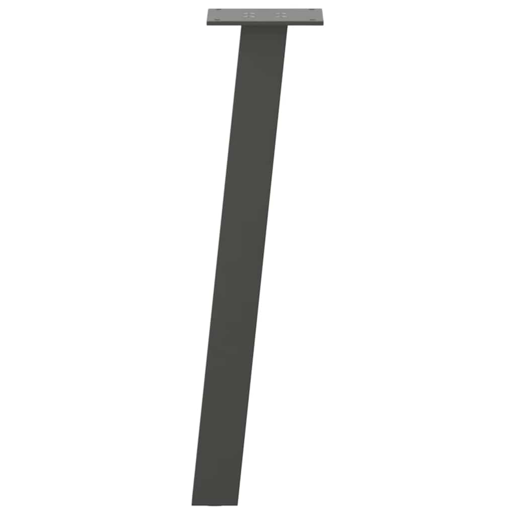 Gambe per tavolino 4 pz Antracite 42 cm Acciaio