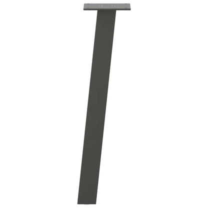 Gambe per tavolino 4 pz Antracite 42 cm Acciaio