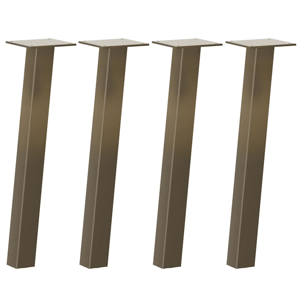 Gambe per tavolino da caffè 4 pz naturale 42 cm Acciaio