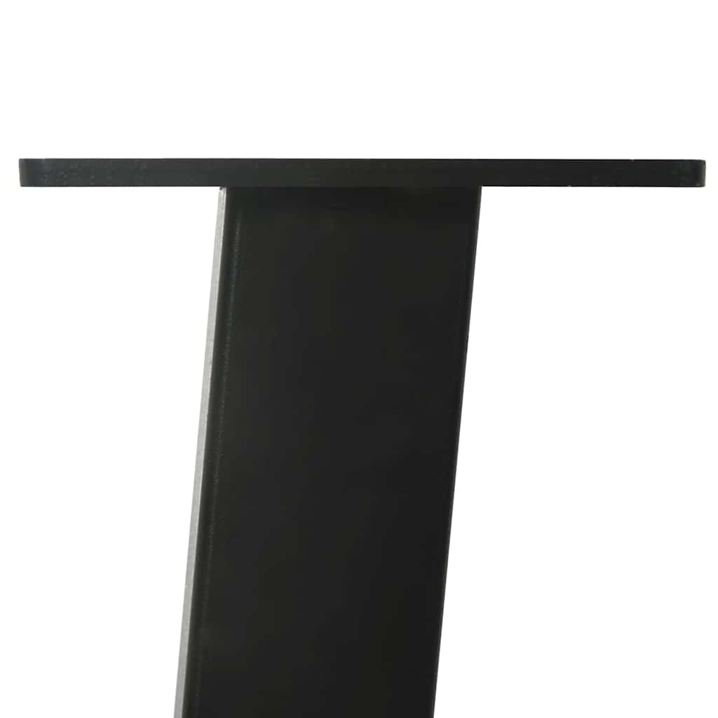 Gambe per Tavolino 4 pz Nero 72 cm in Acciaio