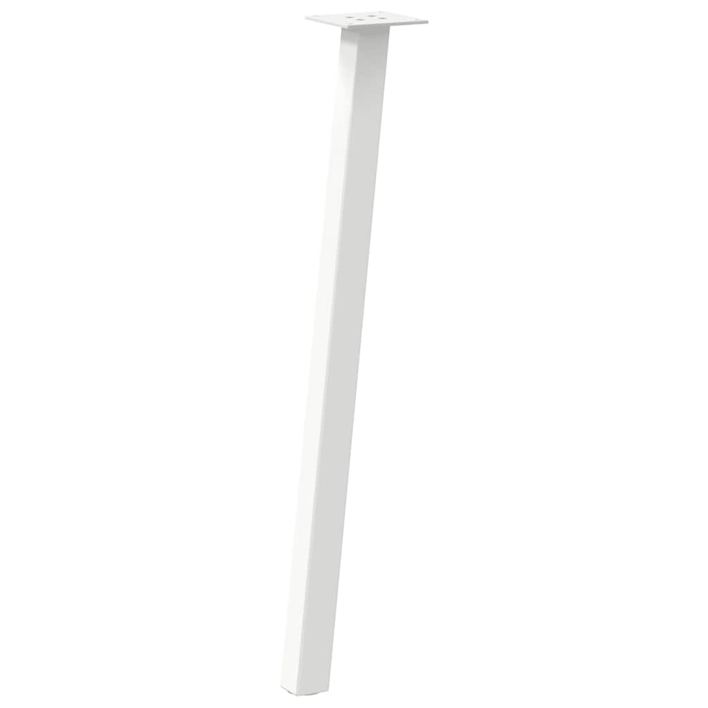 Gambe per Tavolino 4 pz Bianco 72 cm in Acciaio