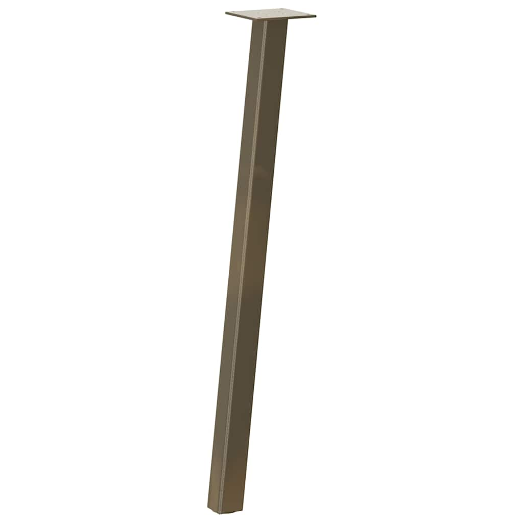 Gambe per Tavolino 4 pz Acciaio Naturale 72 cm in Acciaio