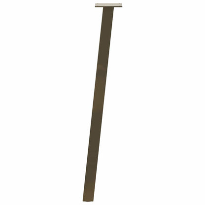 Gambe per tavolo consolle 4 pz in acciaio naturale 72cm Acciaio