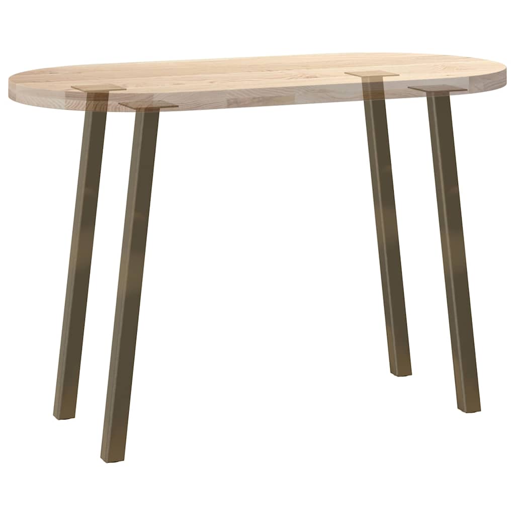 Gambe per tavolo consolle 4 pz in acciaio naturale 72cm Acciaio