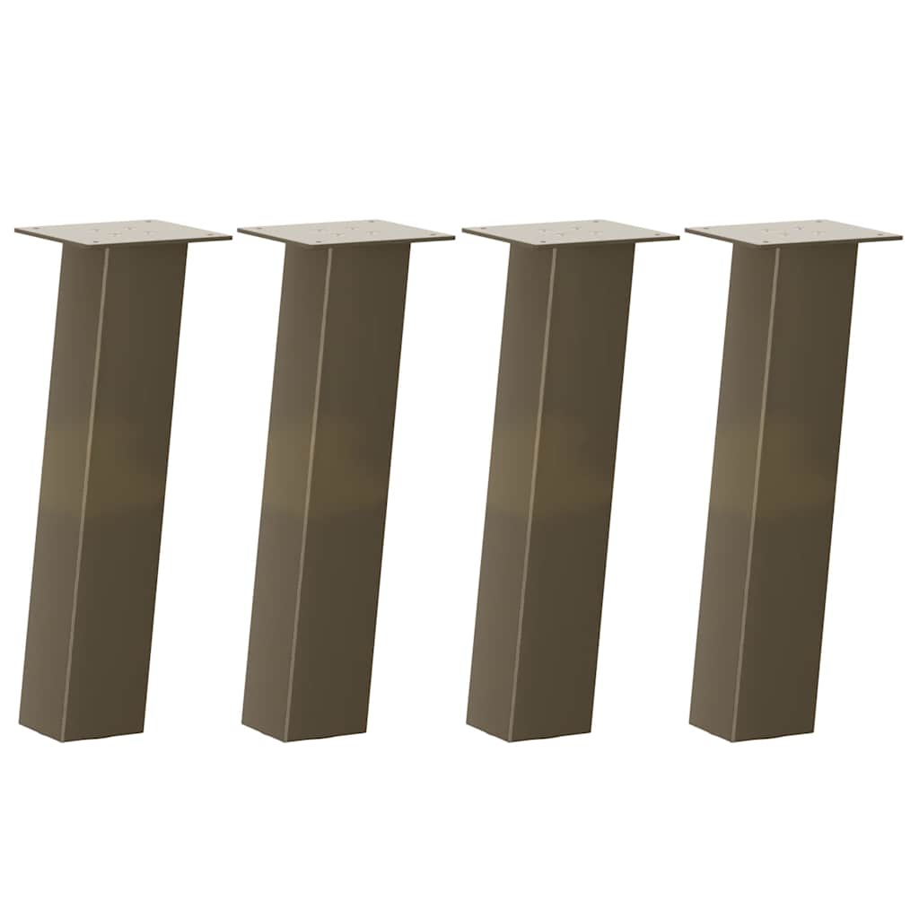 Gambe per tavolino da caffè 4 pz in acciaio naturale 30 cm