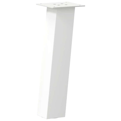 Gambe per Tavolino 4 pz Bianco 42 cm in Acciaio