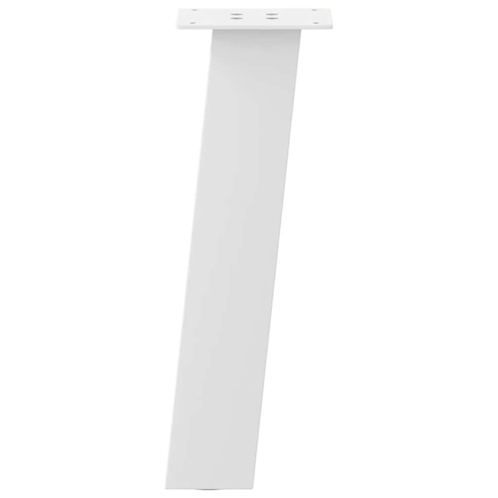 Gambe per Tavolino 4 pz Bianco 42 cm in Acciaio