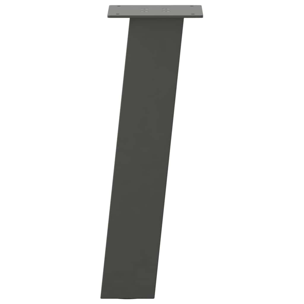 Gambe per tavolino 4 pz Antracite 42 cm Acciaio