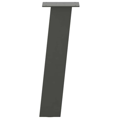 Gambe per tavolino 4 pz Antracite 42 cm Acciaio