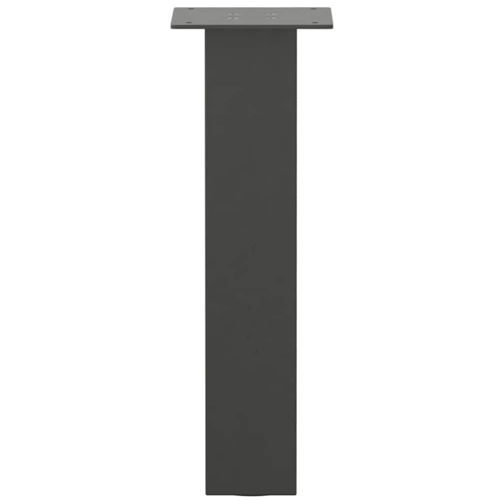 Gambe per tavolino 4 pz Antracite 42 cm Acciaio