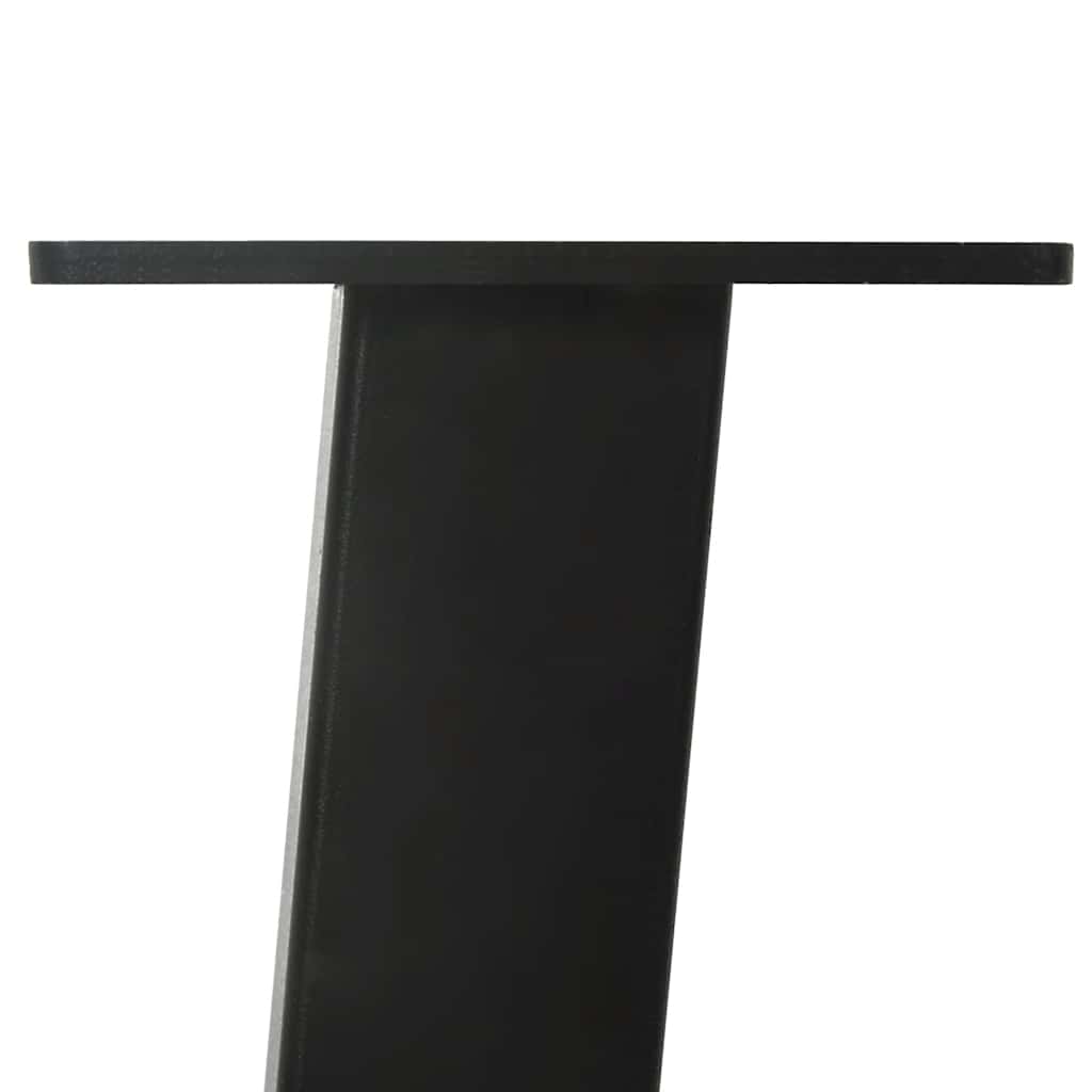 Gambe per tavolo consolle 4 pz nere 72 cm in acciaio