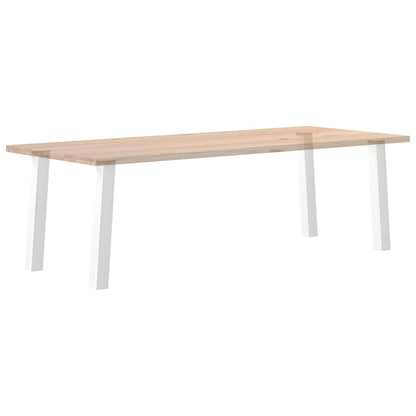 Gambe per tavolo consolle 4 pz bianche 72 cm in acciaio