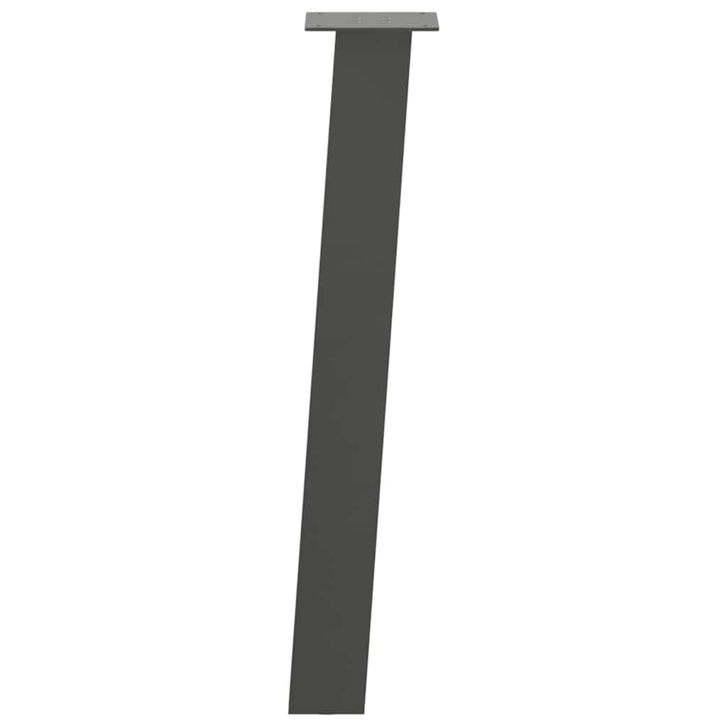 Gambe per tavolo consolle 4 pz Antracite 72 cm Acciaio