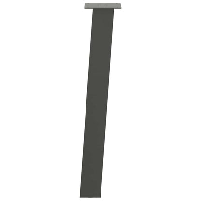 Gambe per tavolo consolle 4 pz Antracite 72 cm Acciaio